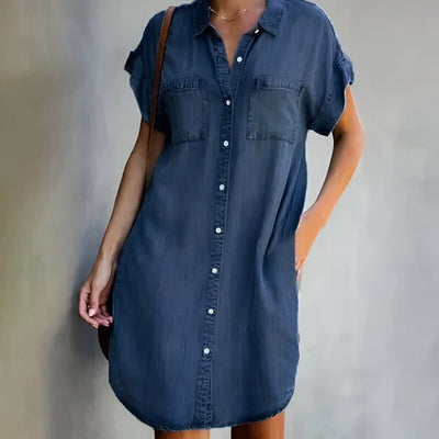 Nia | Casual Denim Belly Dress