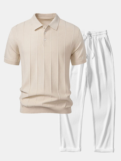 Cove | Stripe Knitted Polo & Trousers