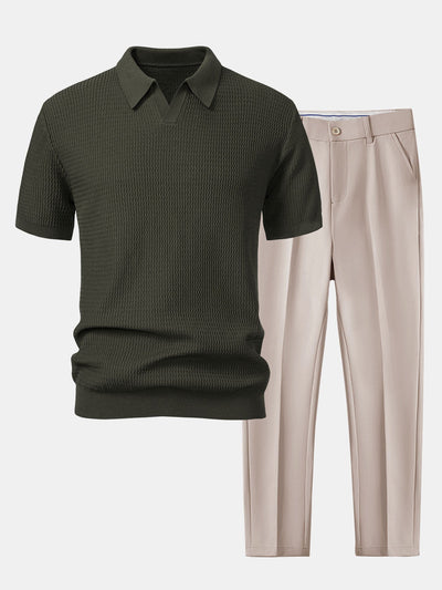 Teez | Golf V-Neck Polo Set