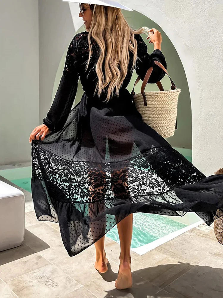 Luna | Boho Lace Beach Kimono