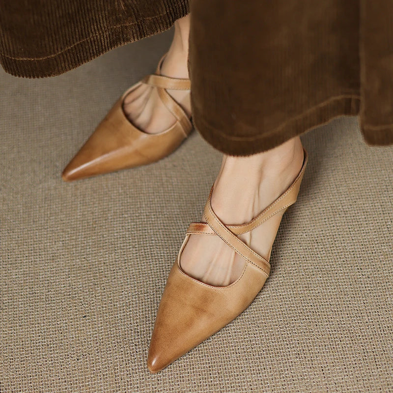 Kira | Luxurious Leather Mules