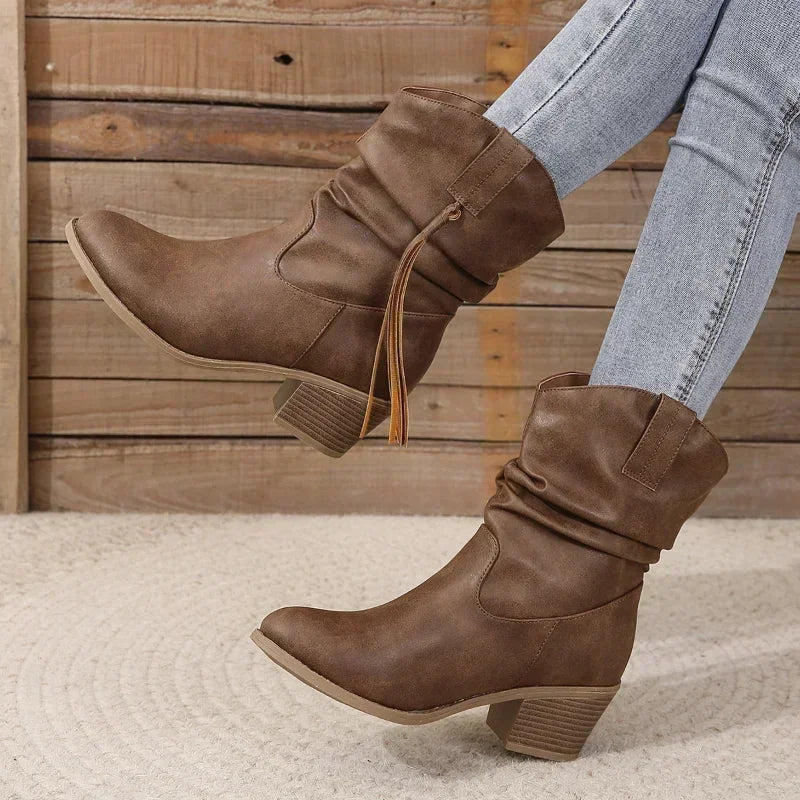 Karma | Chic Western Ankle Boots