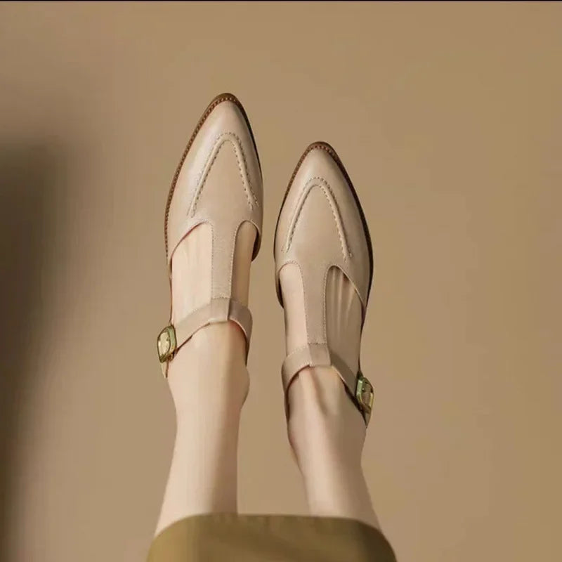 Vogue | Timeless Leather Buckle Shoes