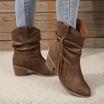 Karma | Chic Western Ankle Boots