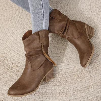 Karma | Chic Western Ankle Boots