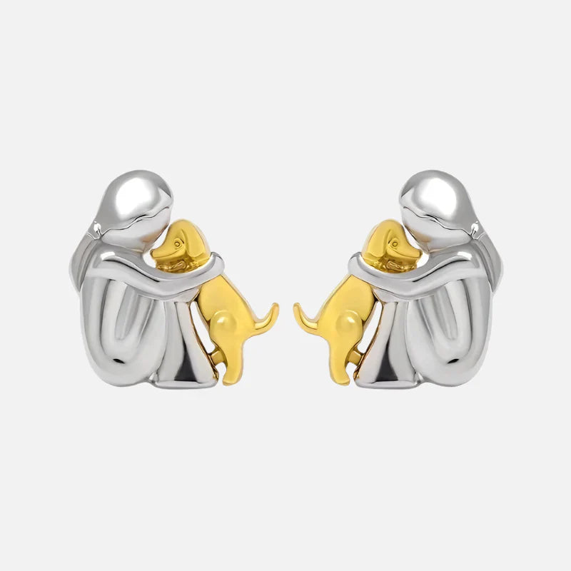 Glimmer | Two-Tone Hug Earrings