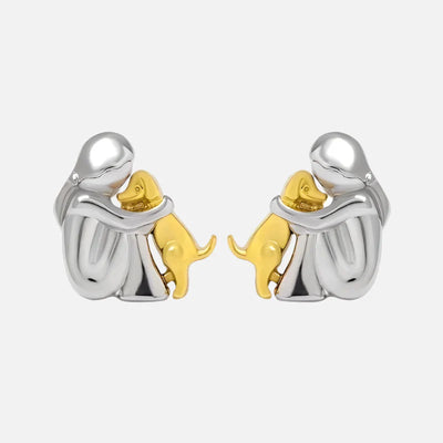 Glimmer | Two-Tone Hug Earrings