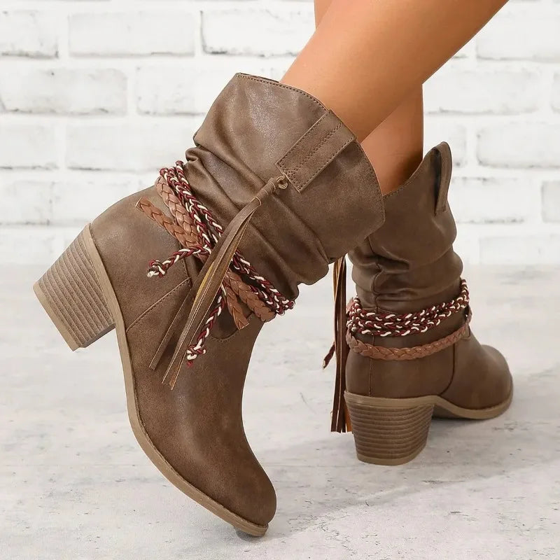 Karma | Chic Western Ankle Boots