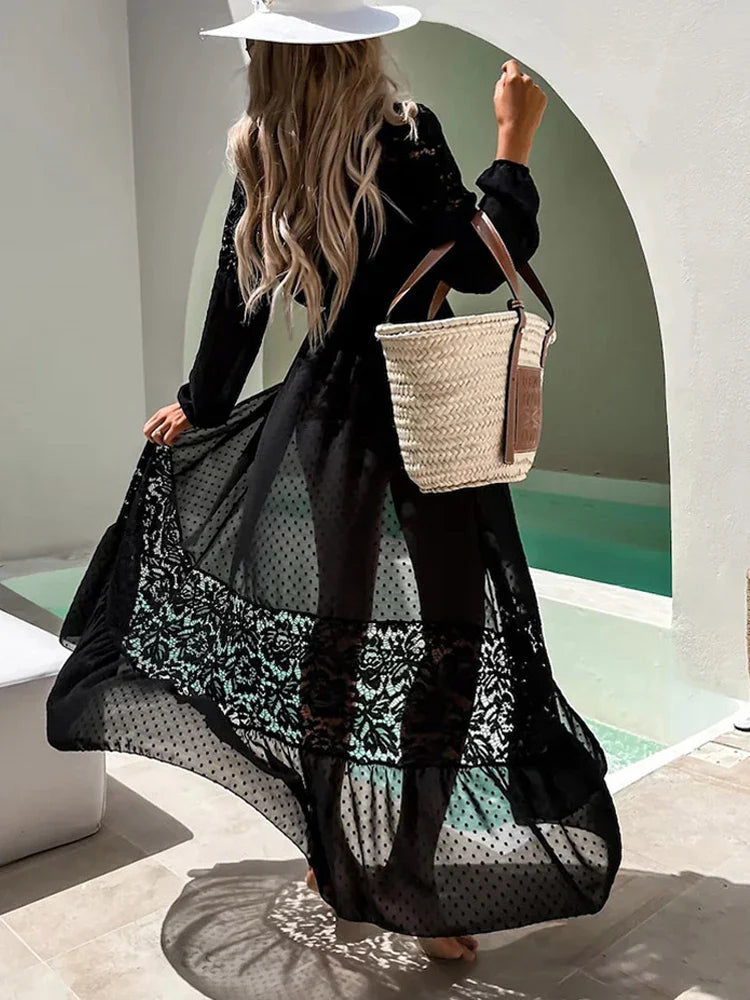 Luna | Boho Lace Beach Kimono
