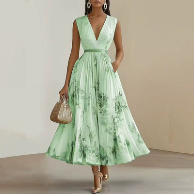 Rowella | Chic Pleated Maxi Dress