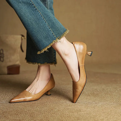 Nora | Chic Leather Heels
