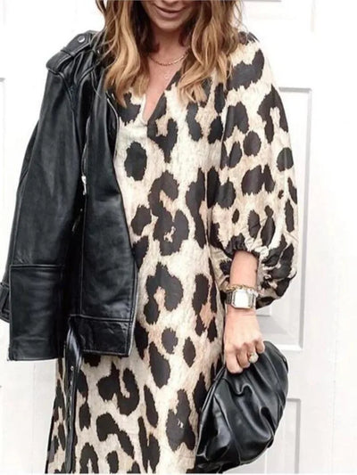 Zara | Chic Leopard Print Dress