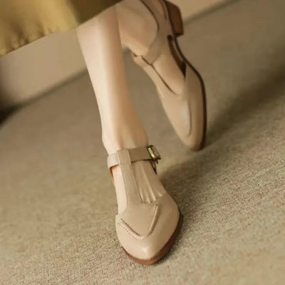 Vogue | Timeless Leather Buckle Shoes