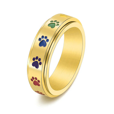 Pawfect | Rainbow Paw Stress Ring