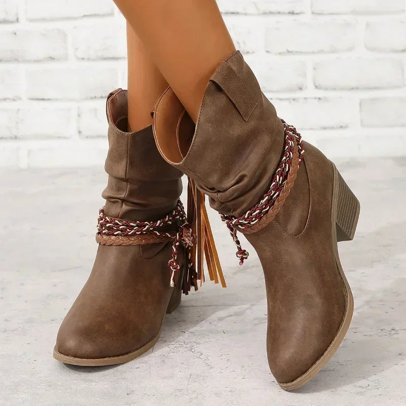 Karma | Chic Western Ankle Boots