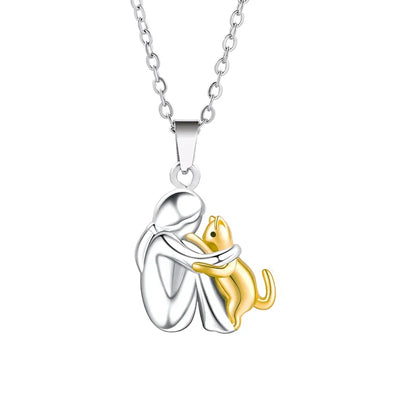 Pawfect | Adorable Cat Hug Necklace