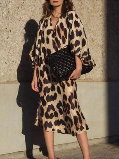 Zara | Chic Leopard Print Dress