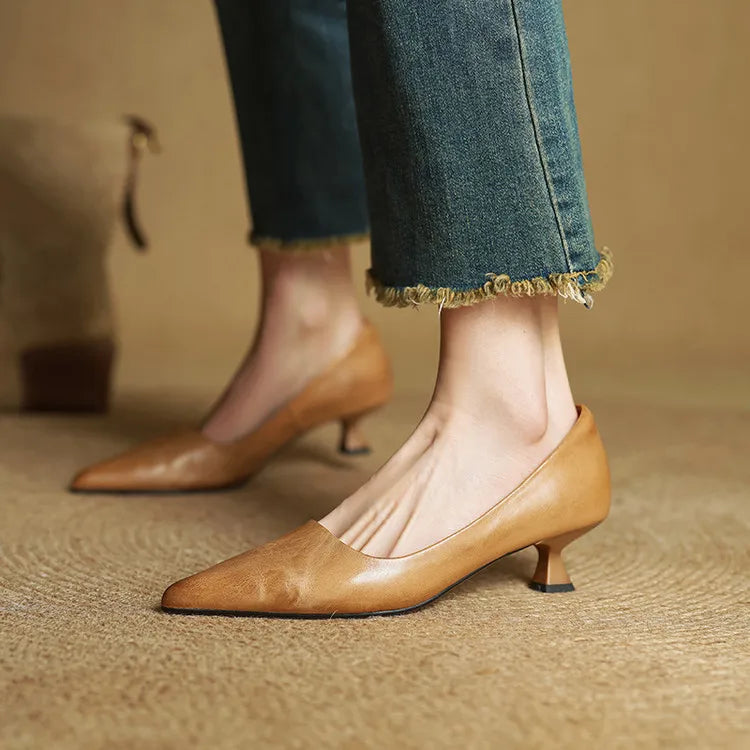 Nora | Chic Leather Heels
