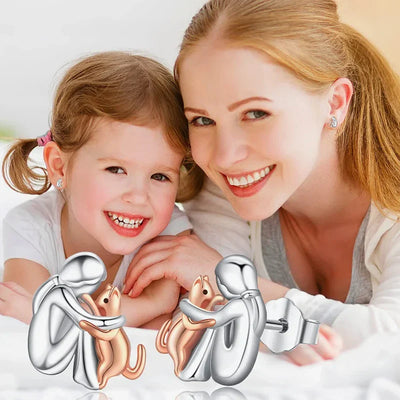 Milo | Two-Tone Cat Hug Earrings