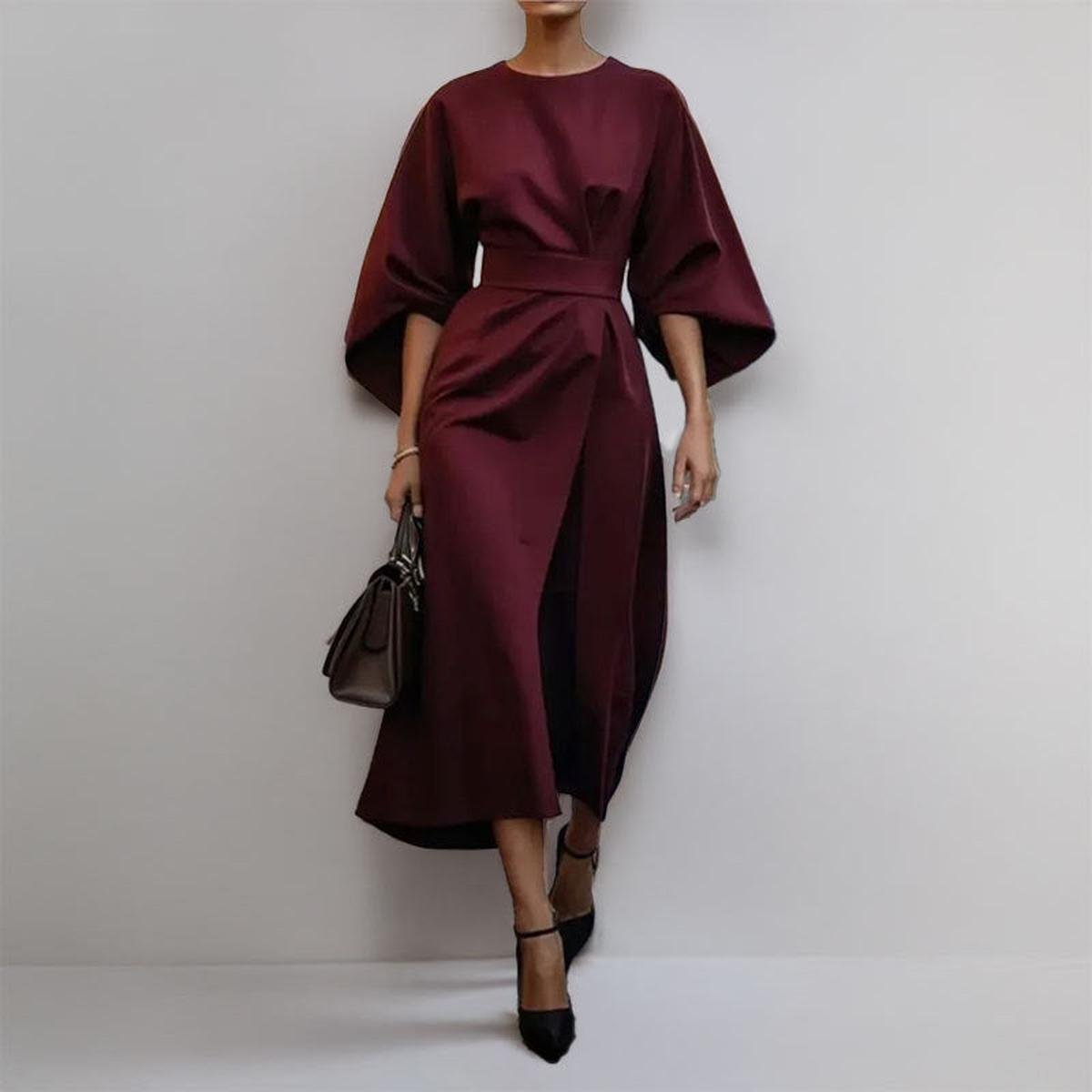 Eldra | Luxurious Batwing Maxi Dress