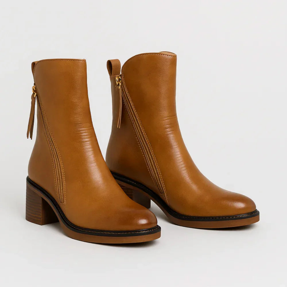Zara | Chic Leather Ankle Boots