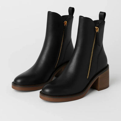 Zara | Chic Leather Ankle Boots