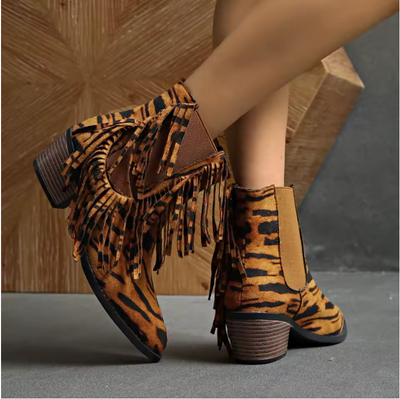 Zara | Chic Fringe Ankle Boots