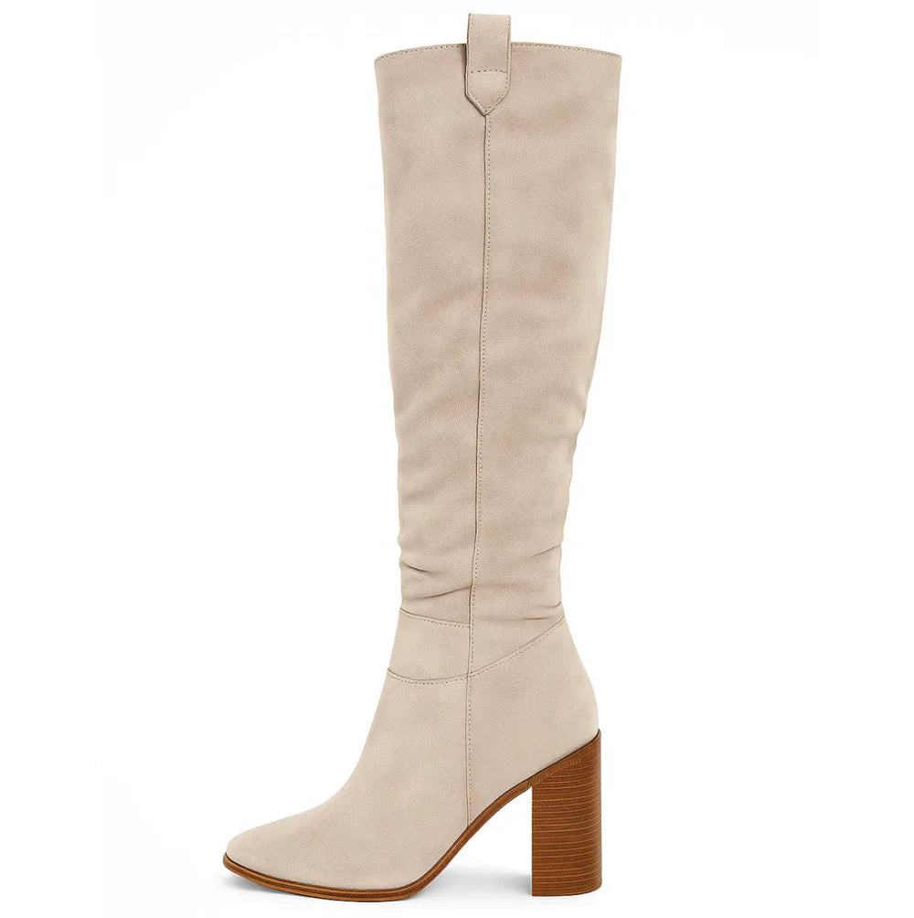 Mira | Suede Block Heel Boots