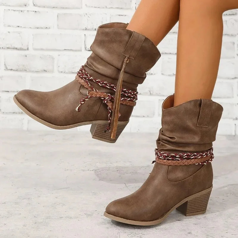 Karma | Chic Western Ankle Boots