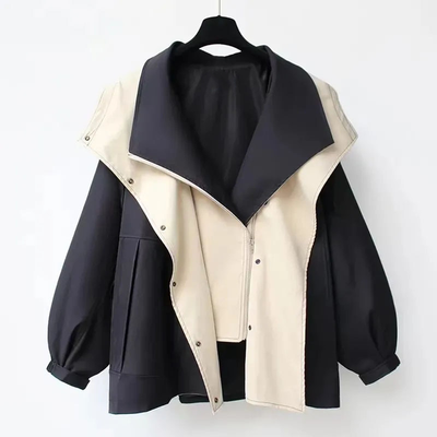 Breezy | Chic Two-Tone Hooded Jacket