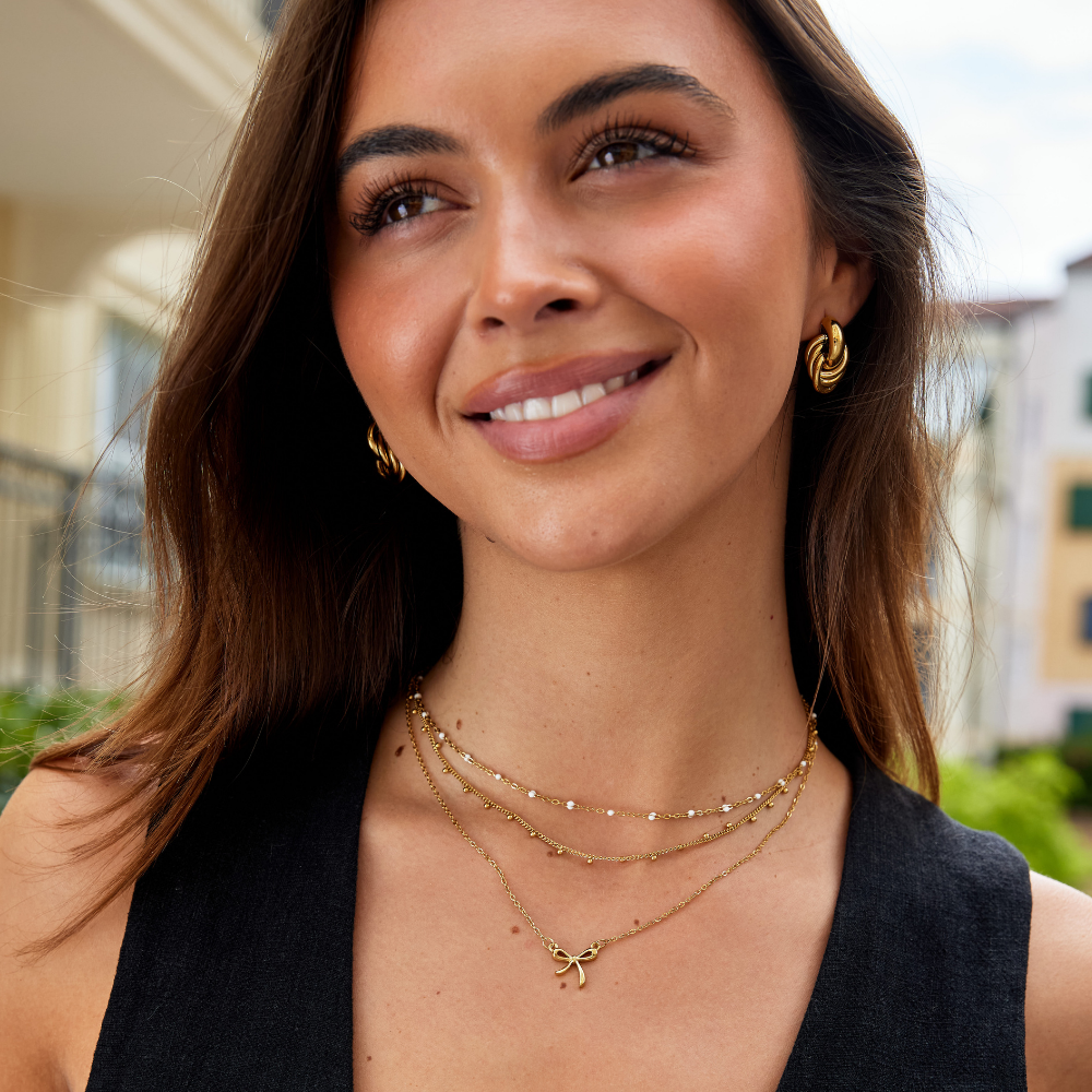 Luna | Chic White Bead Necklace