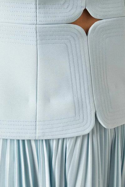 Bella | Pleated Off-Shoulder Midi Dress