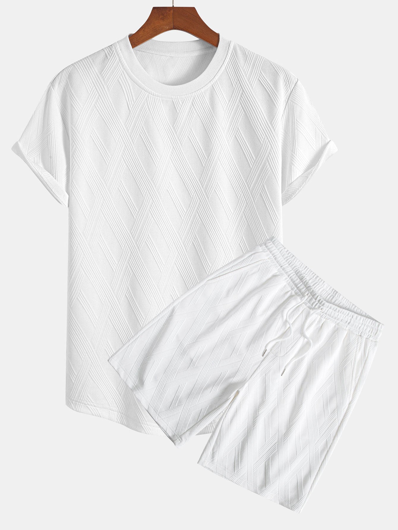 Aura | Stylish Jacquard T-Shirt Set