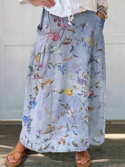 Aurelia | Vintage Linen Pocket Skirt