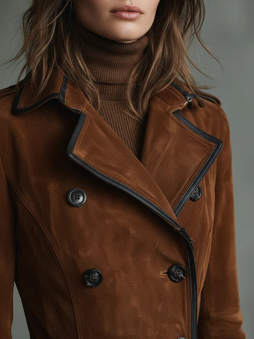 Sable | Chic Suede Trench Coat