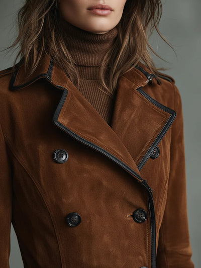 Sable | Chic Suede Trench Coat