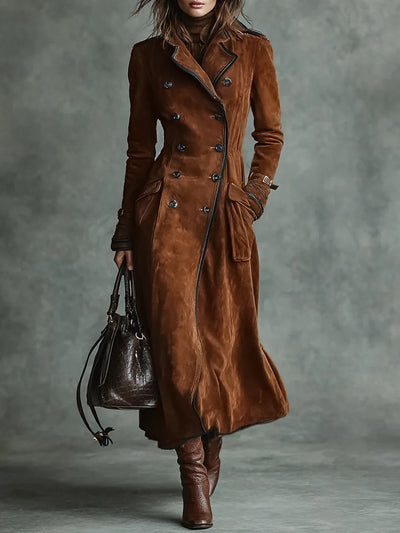 Sable | Chic Suede Trench Coat