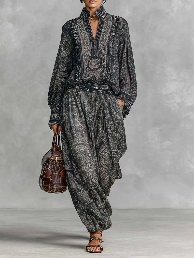 Lara | Vintage Paisley Two-Piece Set