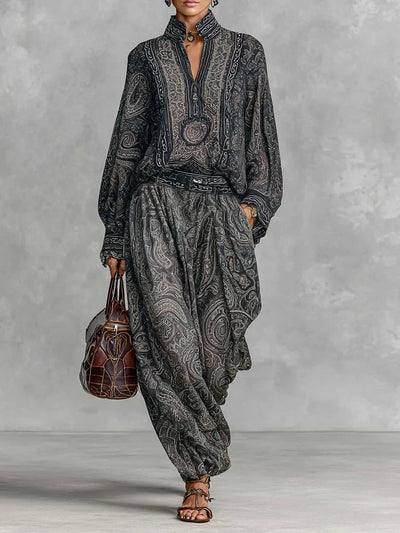 Lara | Vintage Paisley Two-Piece Set