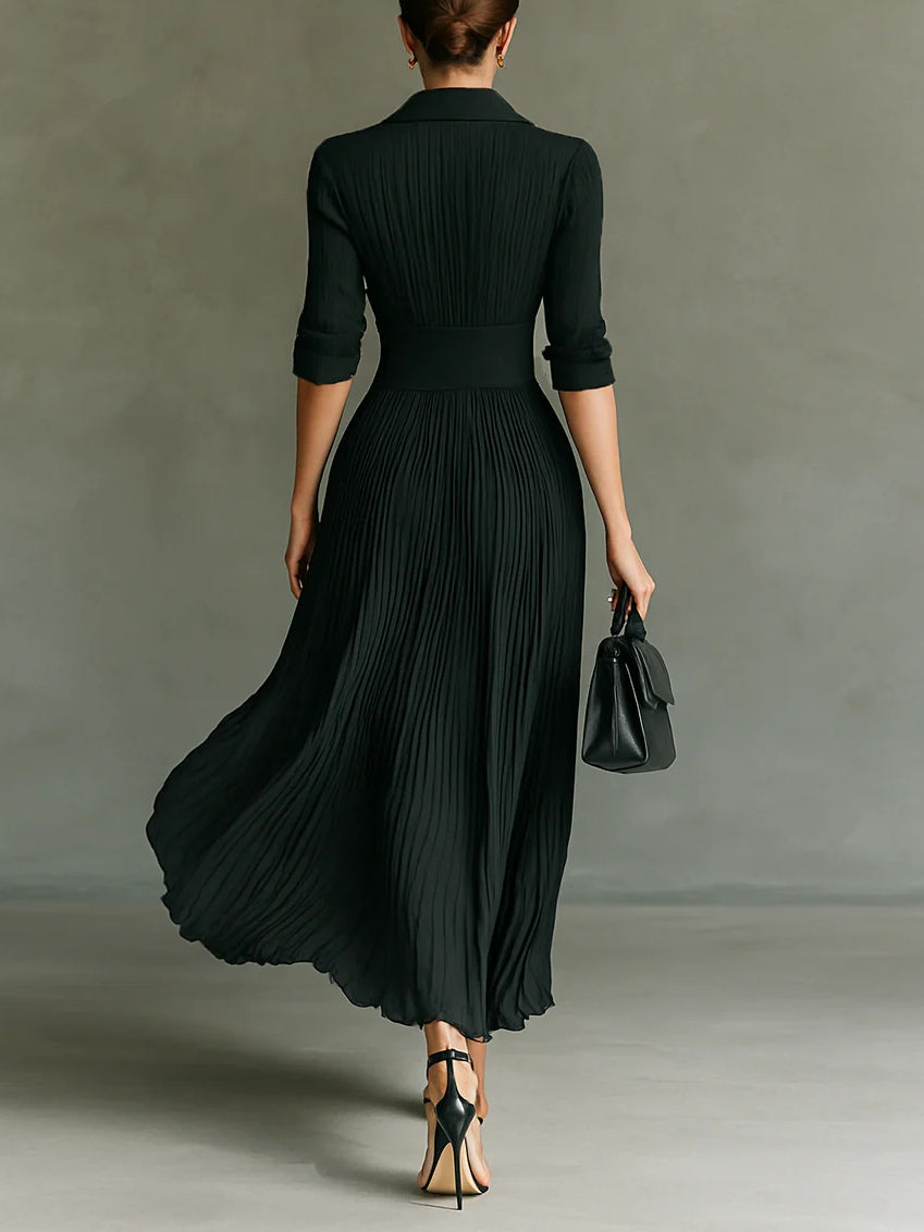 Astra | Elegant Pleated Maxi Dress
