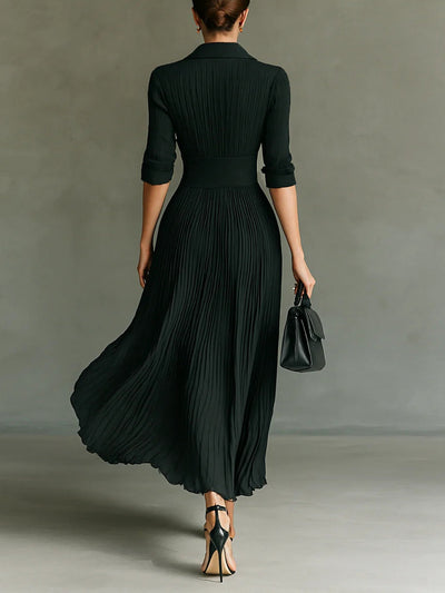 Astra | Elegant Pleated Maxi Dress