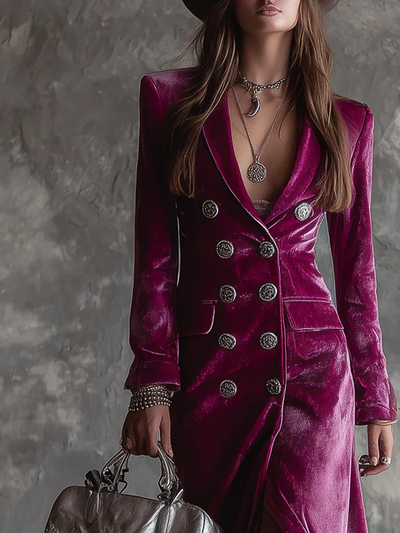 Vera | Luxe Velvet Blazer Dress