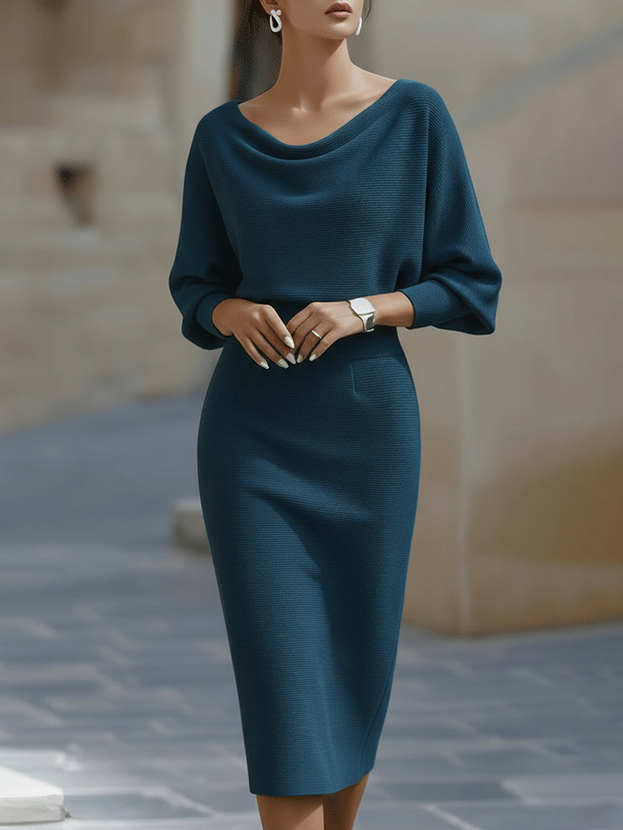 Lyra | Chic Draped Midi Dress