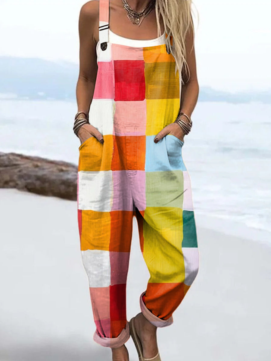 Juno | Vibrant Patchwork Jumpsuit