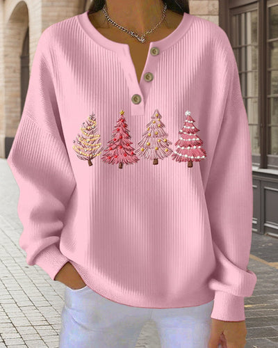 Tinsel | Festive Tree Print Sweatshirt