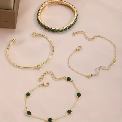 Jadea | Elegant Green Gemstone Bracelets