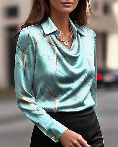 Luxe | Satin Long-Sleeved Blouse