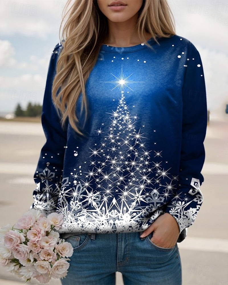Holly | Festive Tree Print Jumper