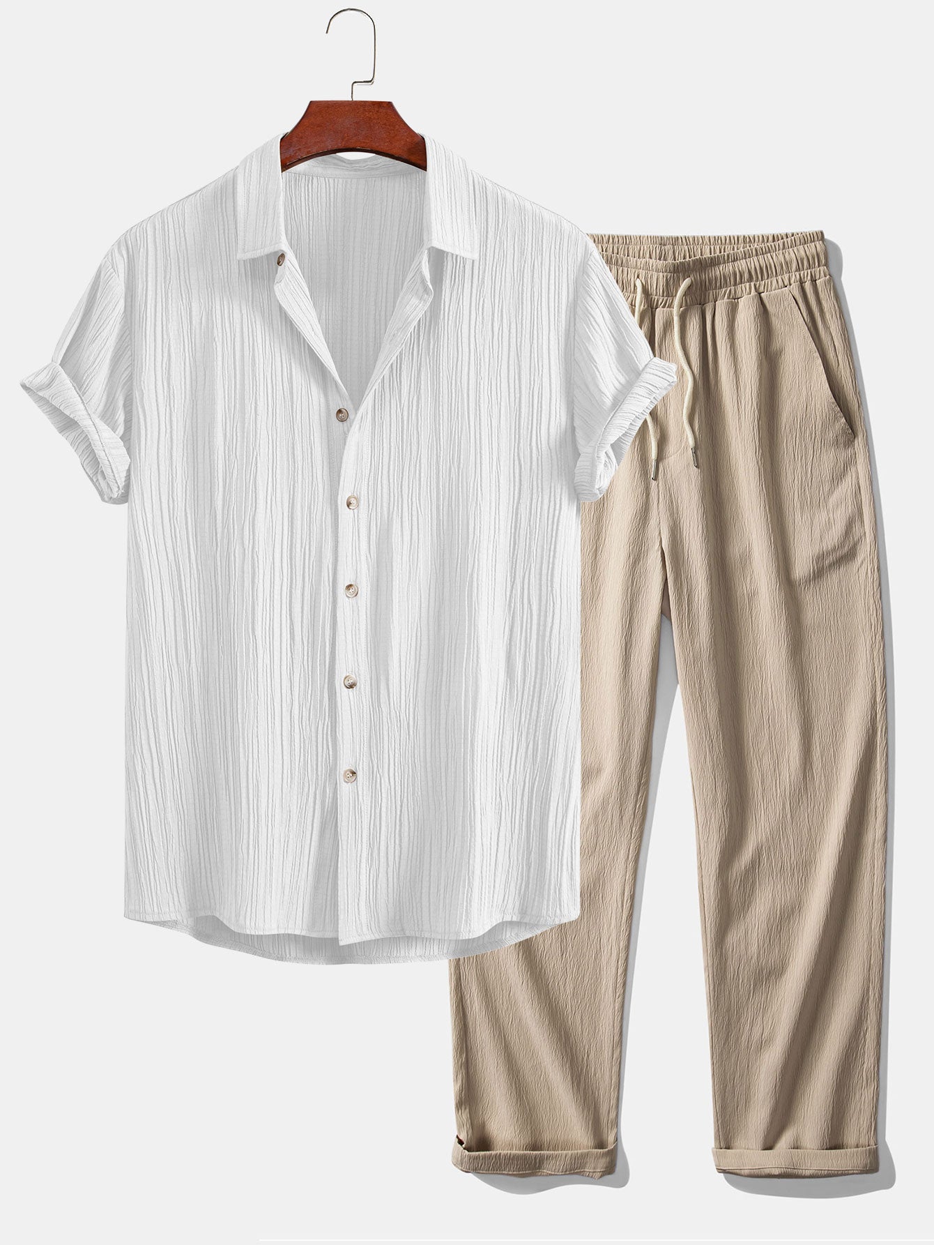 Breeze | Wrinkled Structured Shirt & Trousers