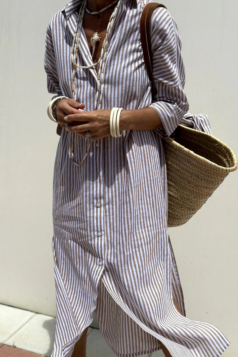 Mila | Striped Shirt Dress